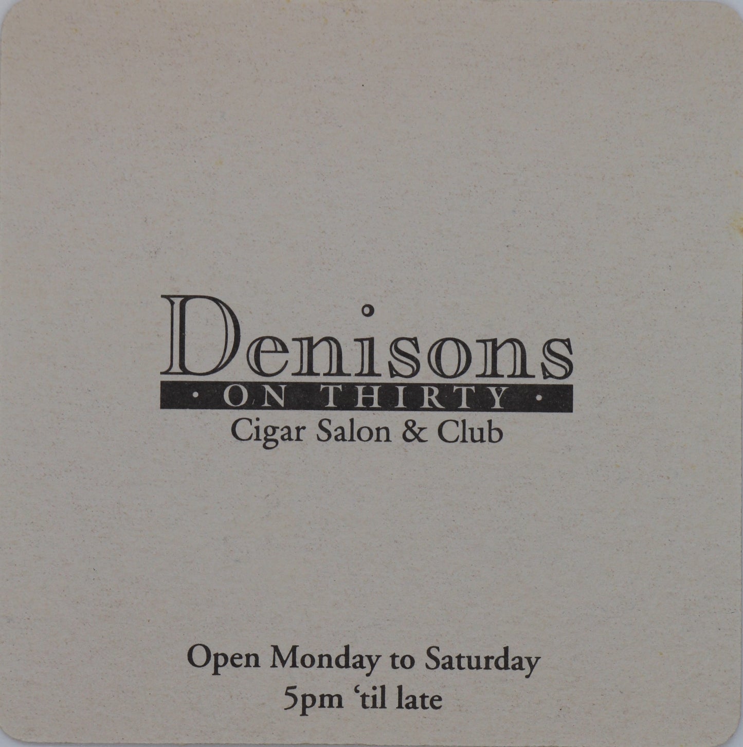 Coaster, Famous People, Comic, Cigar Salon and Club, Sheraton Hotel Brisbane, c1990s