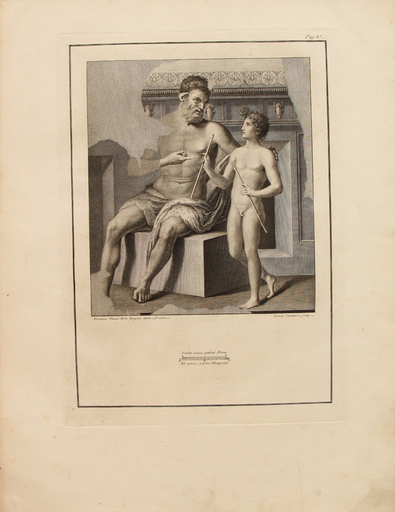 Antiquities, Herculaneum, Nicalaus Vanni, Plate 47, c1757
