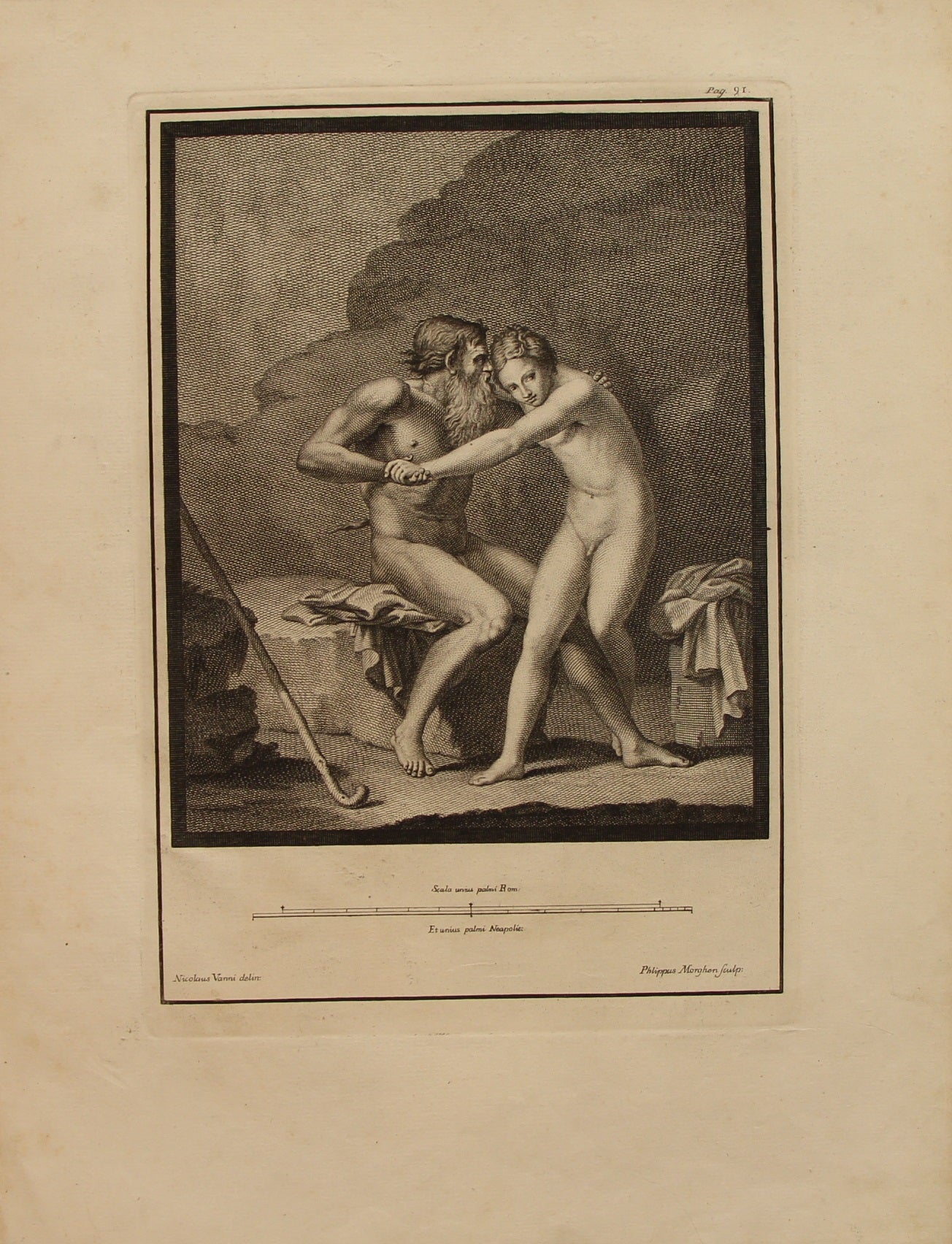 Antiquities, Herculaneum, Nicalaus Vanni, Plate 91, c1757