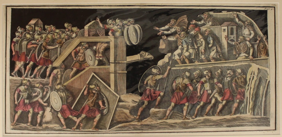 Antiquities, Bartoli Pietro Santi, Classical Relief, Trajan's Column, plate 80, vol 4, c1667