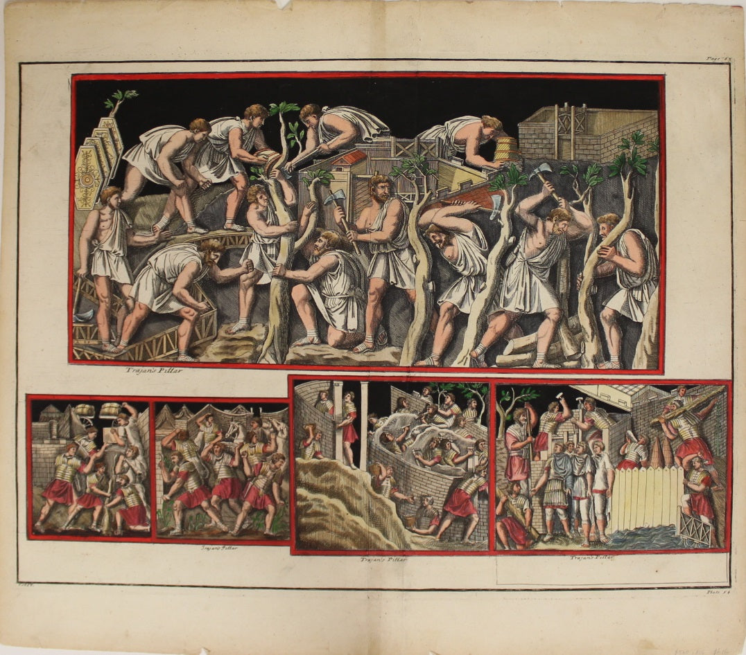 Antiquities, Bartoli Pietro Santi, Classical Relief, Trajan's Column, plate 14, vol 4, c1667