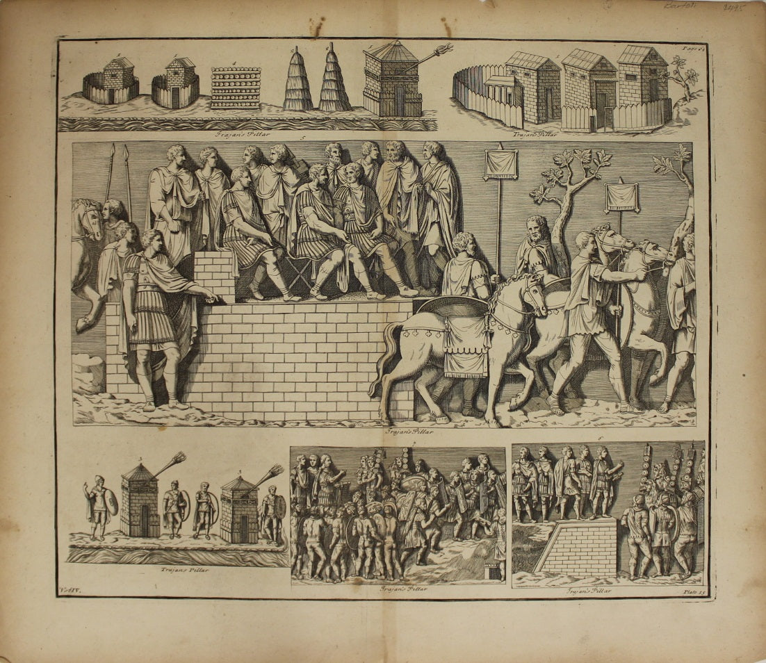 Antiquities, Bartoli Pietro Santi, Classical Relief, Trajan's Column, plate 15, vol 4, c1667