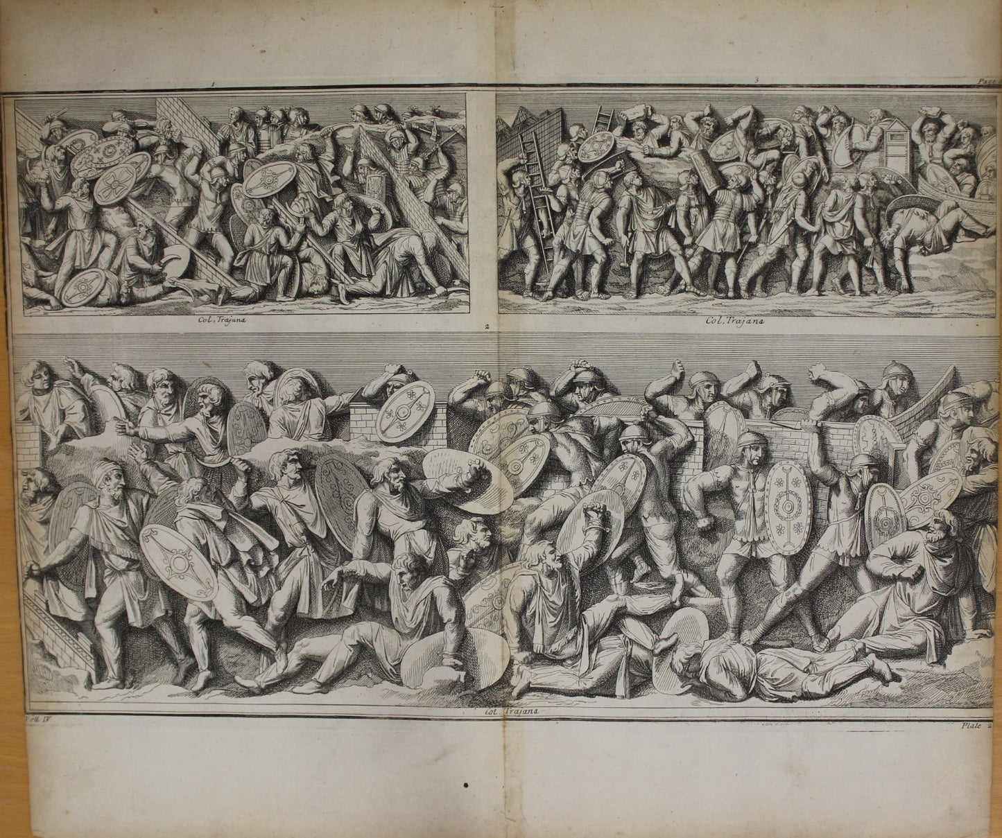 Antiquities, Bartoli Pietro Santi, Classical Relief, Trajan's Column, Plate 2, vol 4, c1667