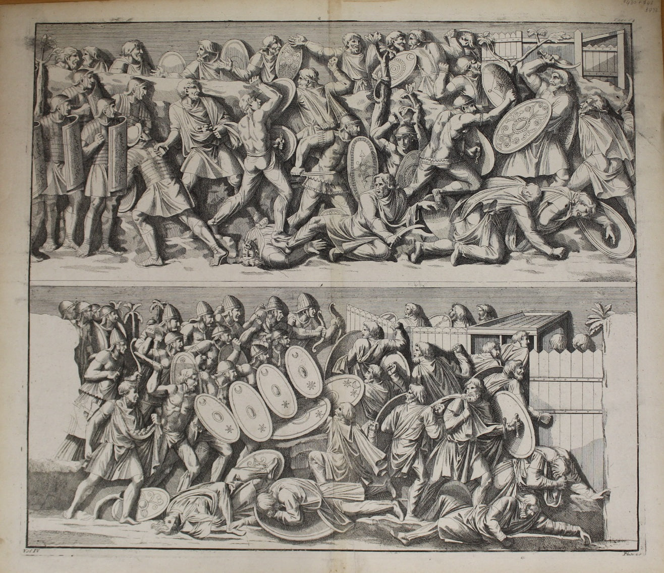 Antiquities, Bartoli Pietro Santi, Classical Relief, Trajan's Column, plate 20, vol 4, c1667