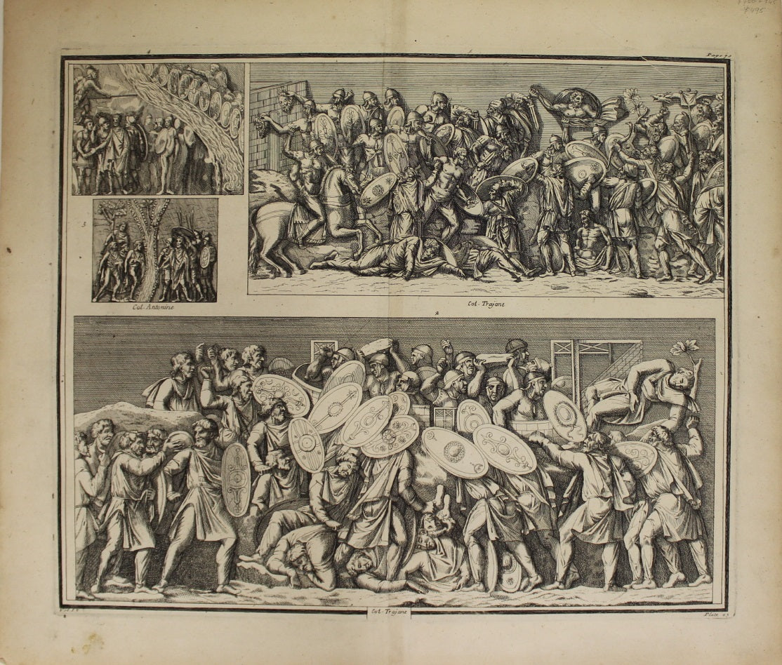 Antiquities, Bartoli Pietro Santi, Classical Relief, Trajan's Column, plate 23, vol 4, c1667