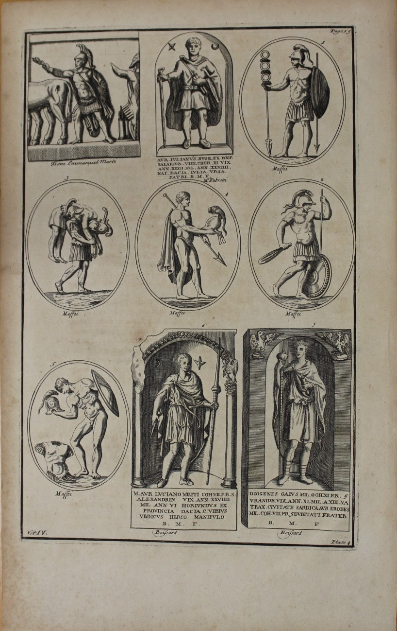 Antiquities, Bartoli Pietro Santi, Classical Relief, Trajan's Column, plate 4, vol 4, c1667