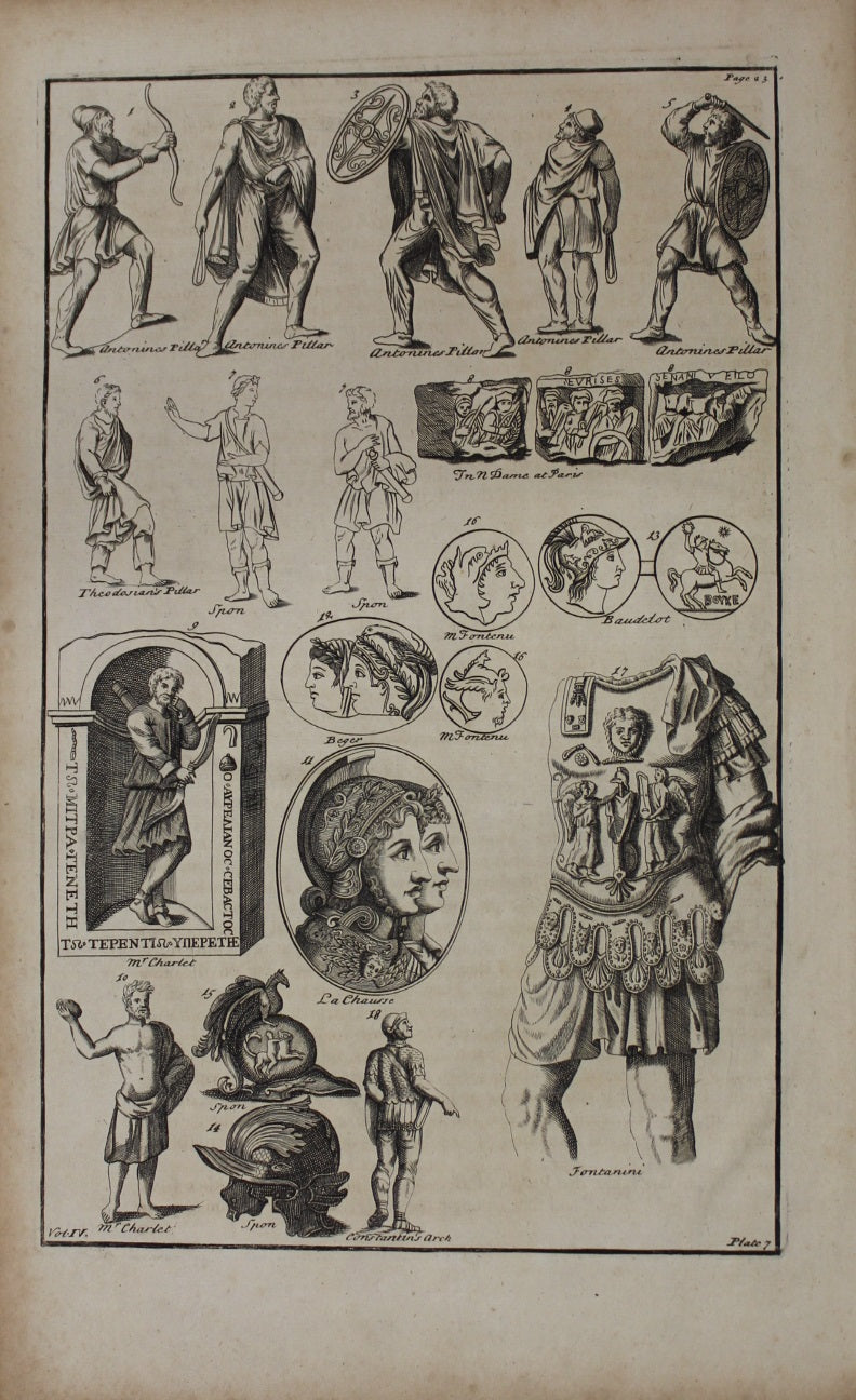 Antiquities, Bartoli Pietro Santi, Classical Relief, Trajan's Column, plate 7, vol 4, c1667