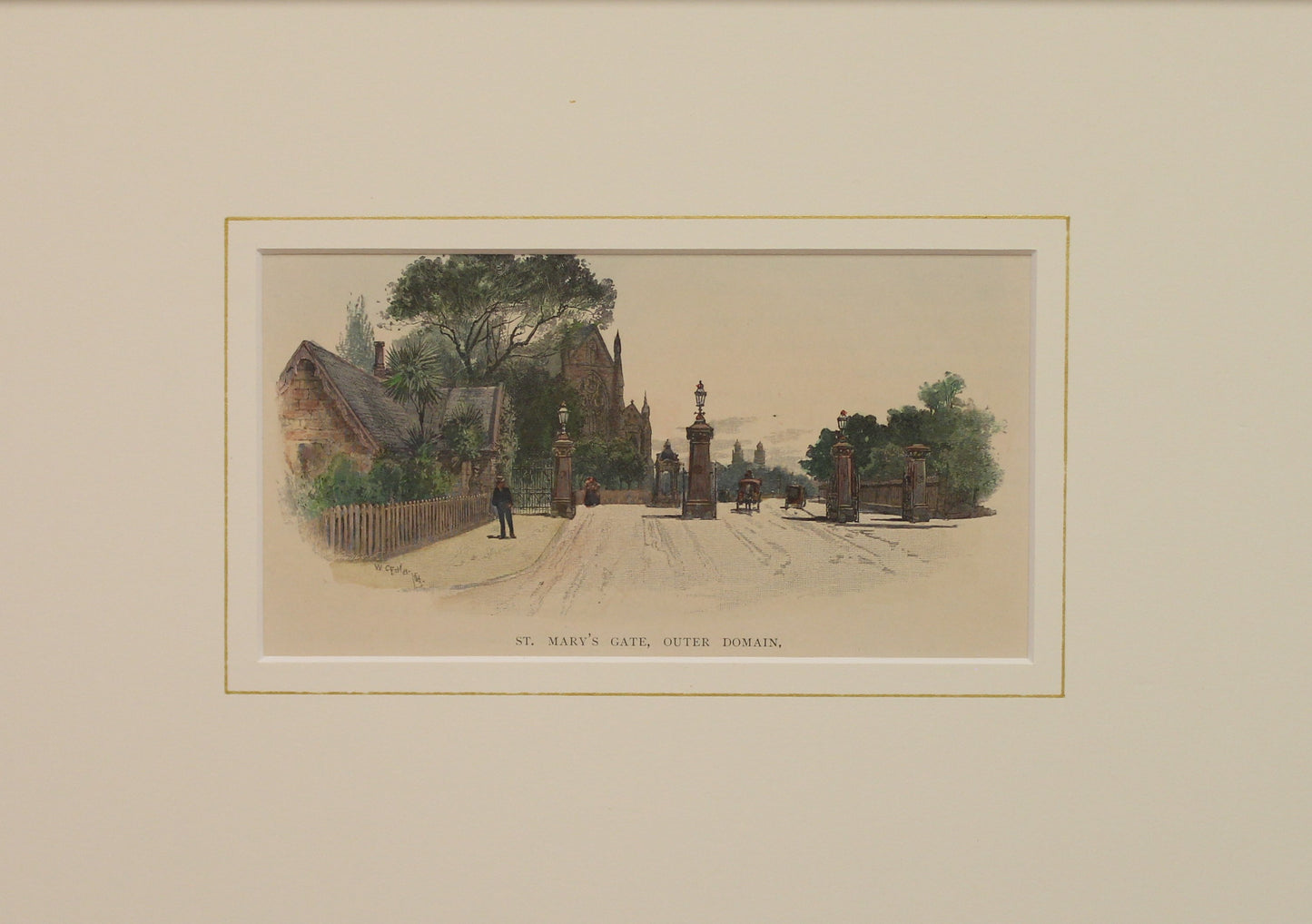 Australia, St. Mary's Outer Gate, Outer Domain, Sydney, c1886