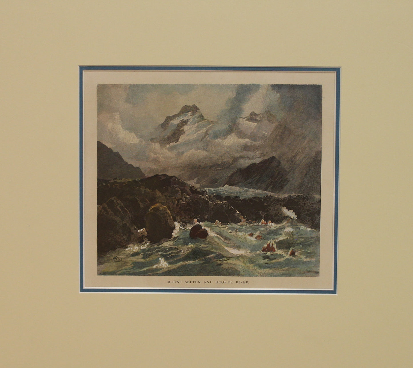 New Zealand, Mt Sefton and The Hooker River, c1886