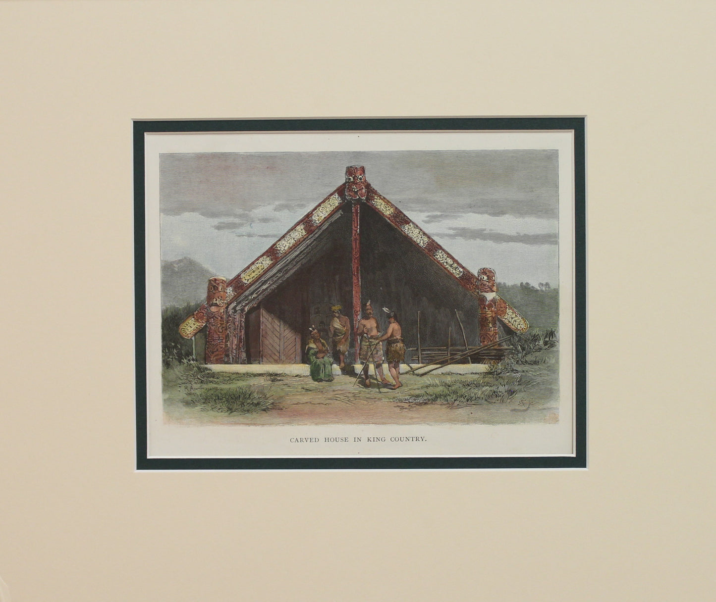 New Zealand, Carved House in King Country, c1886