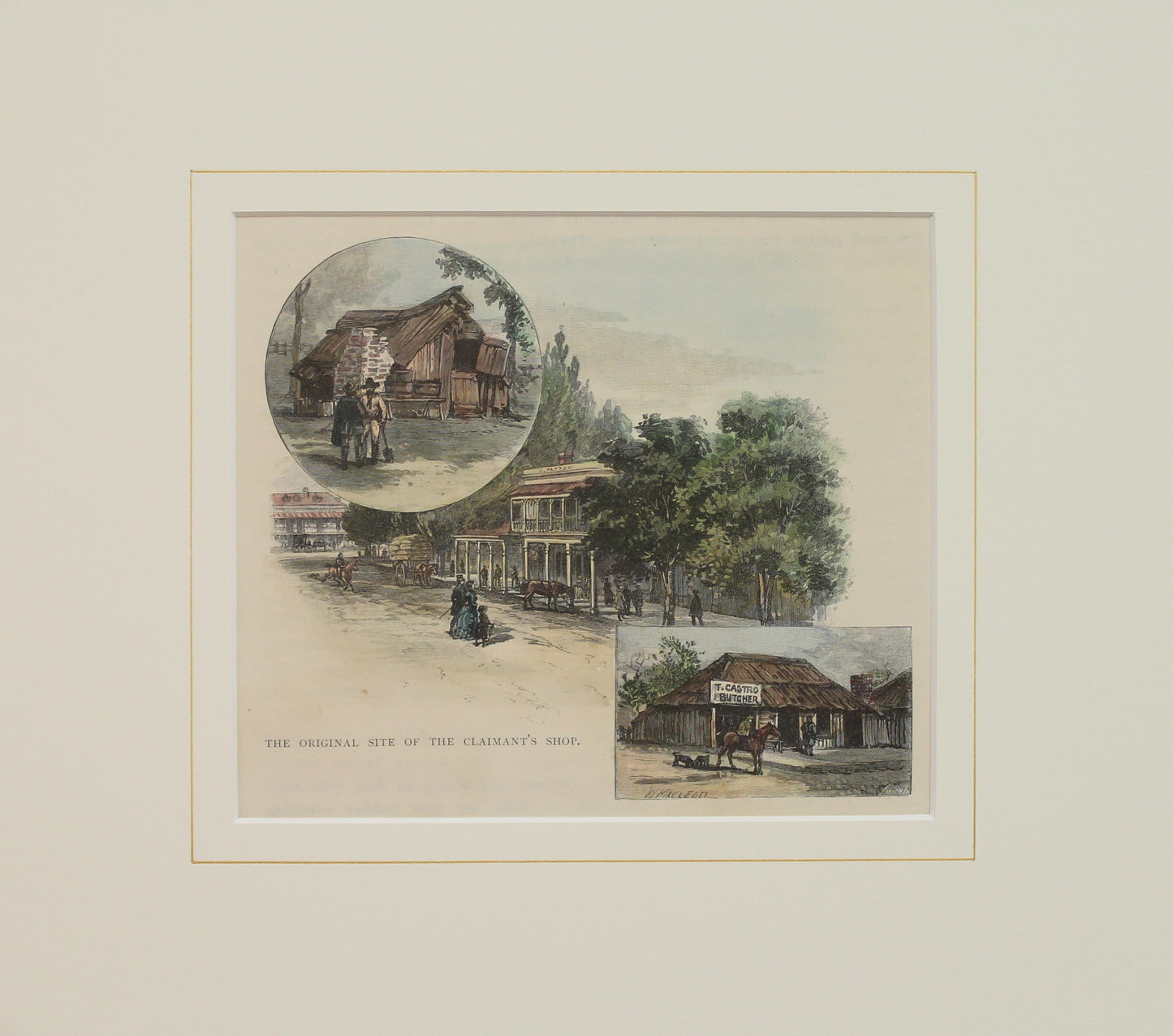 Australia, The Original Site of the Claimant's Shop, c1886