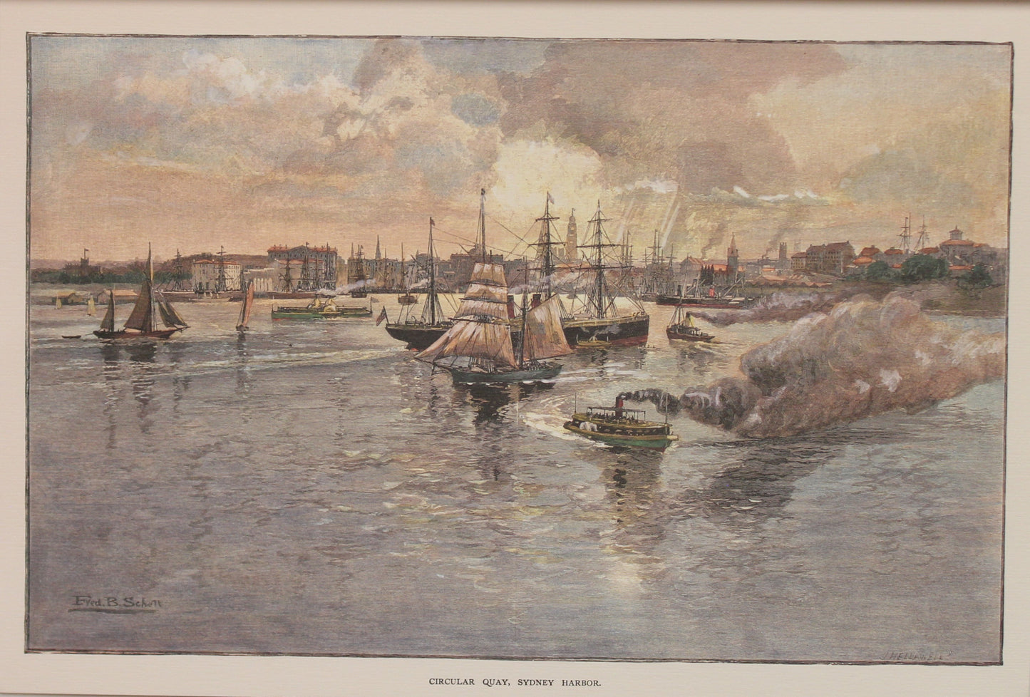 Australia, Circular Quay, Sydney Harbour, Reproduction, c1886