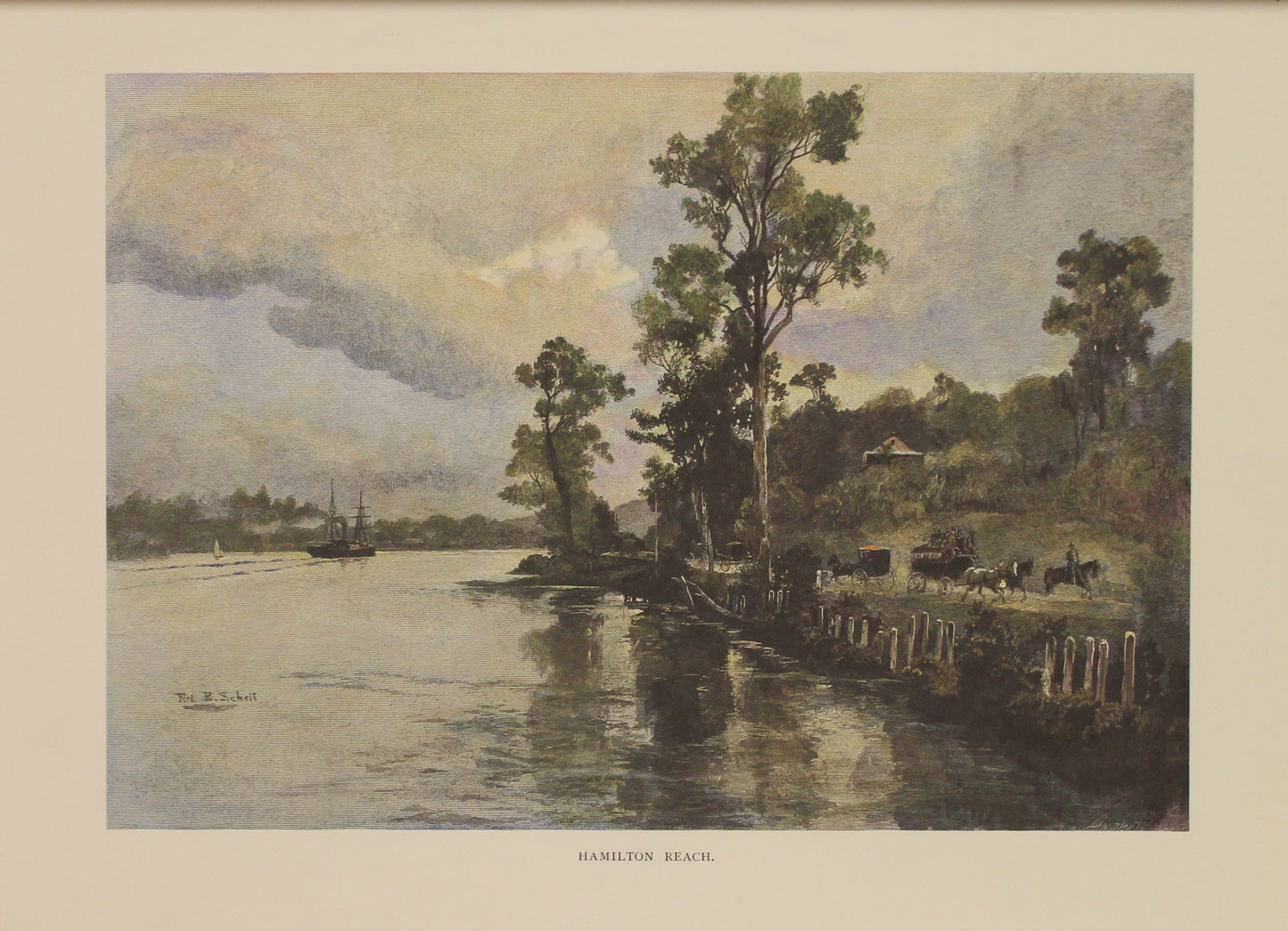 Australia, Hamilton Reach, Brisbane, Reproduction, c1886