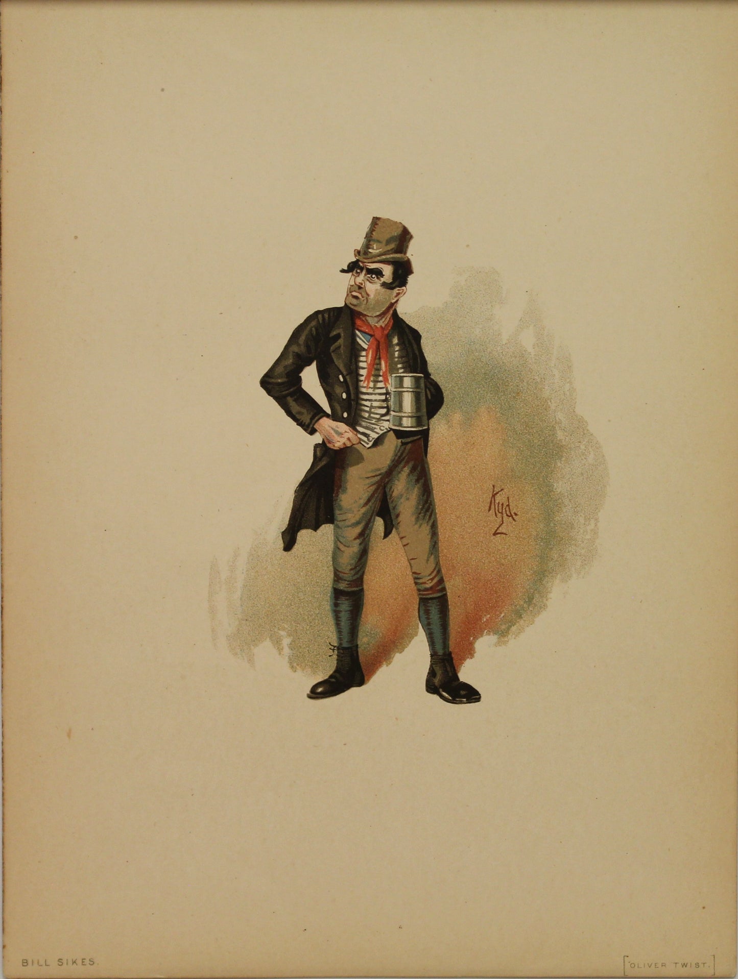 Storytime, Dickens Charles, Bill Sykes, Oliver Twist, Kyd, Clarke Joseph Clayton, 1837 -1839