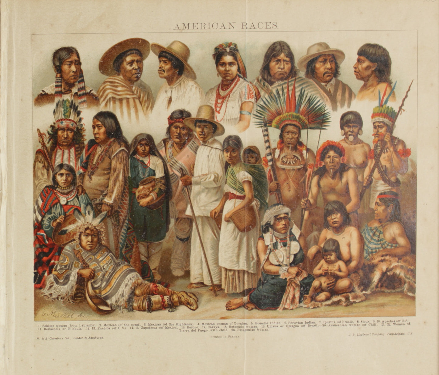 Ethnology, Anthropology & Ethnology, Chambers ltd, W & R, American Races, c1880