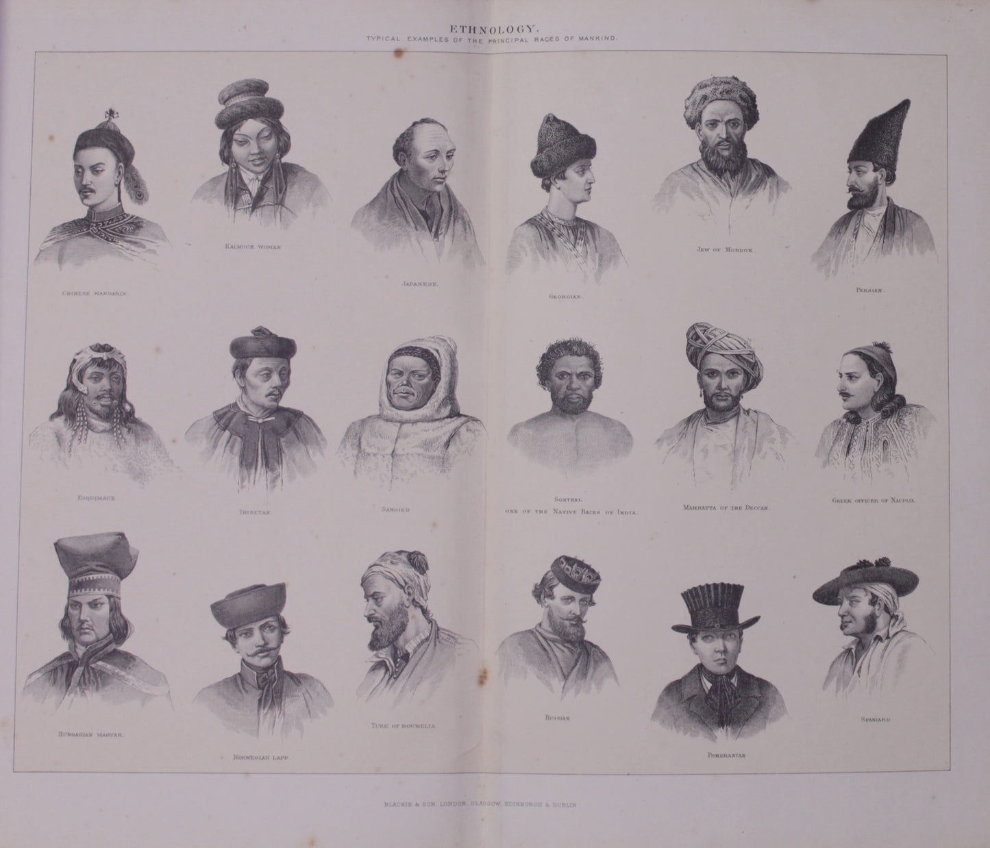 Ethnology, Anthropology & Ethnology, Blackie & Son, Ethnology, c1880, #2