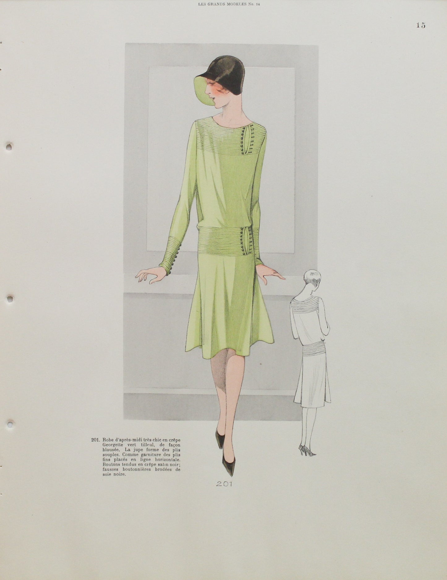 Fashion, French, Les Grands Modeles No 14, Style Number 201, 1920s