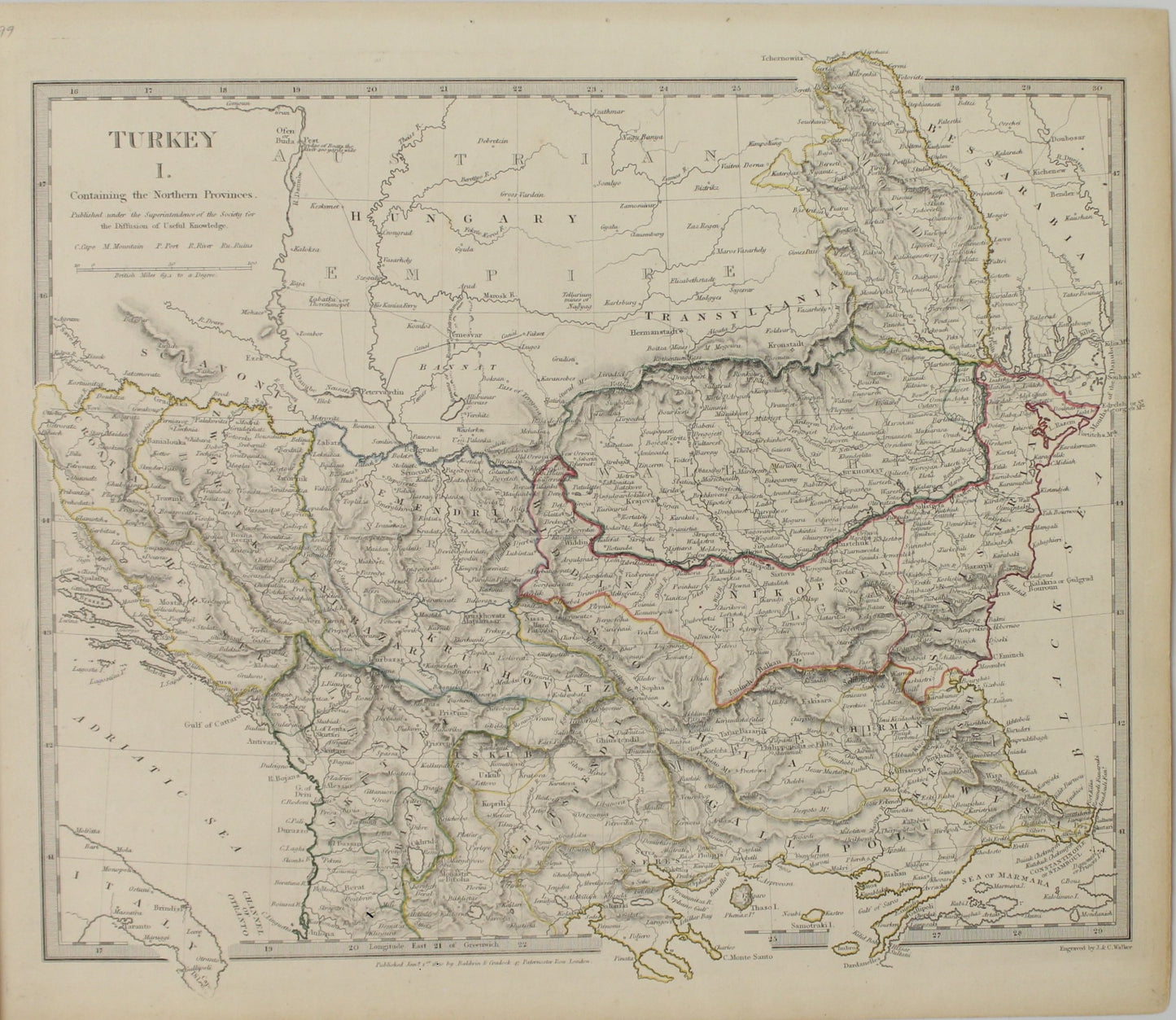 Map, Turkey, Containing the Northern Provinces, Baldwin and Craddock, c1830