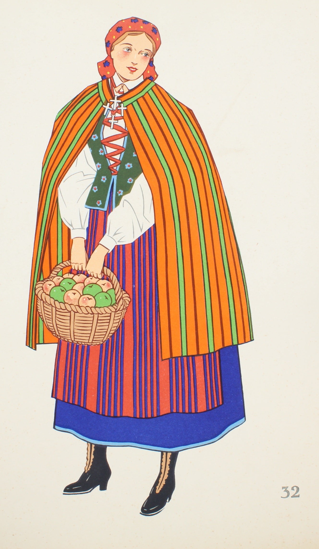 Costume, Polish Folk Costume, Lepage- Medvey, Opoczno Woman, District de Random, 1939