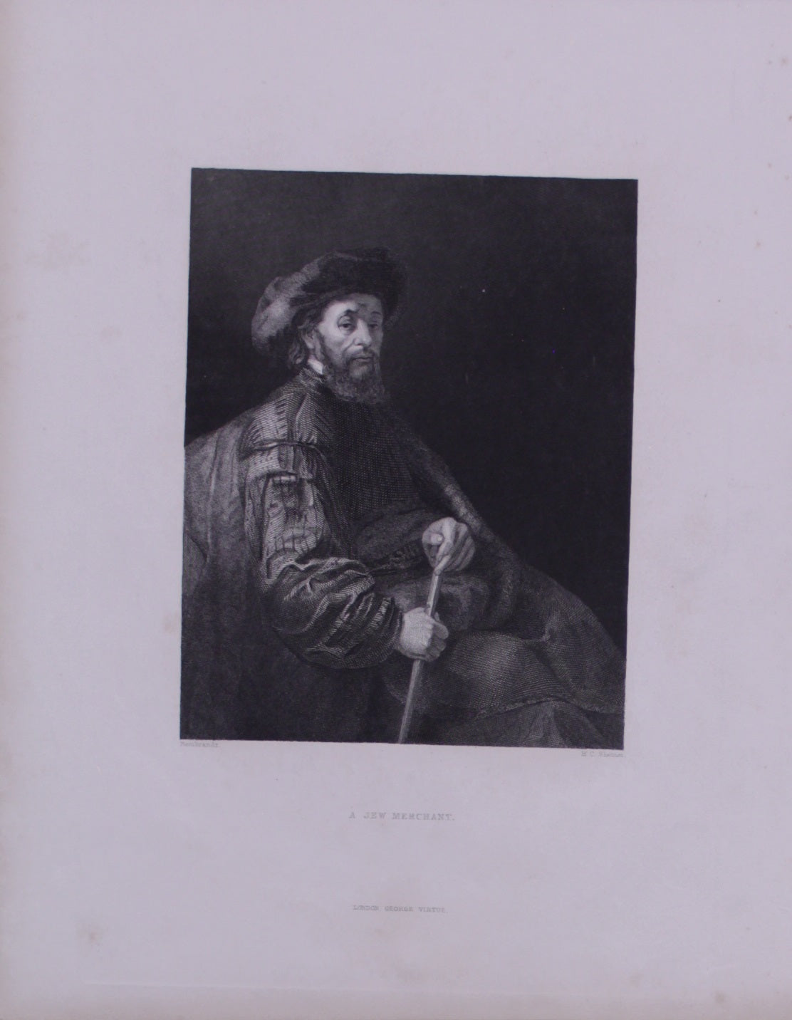 Portraits, Rembrandt, A Jew Merchant, c1850