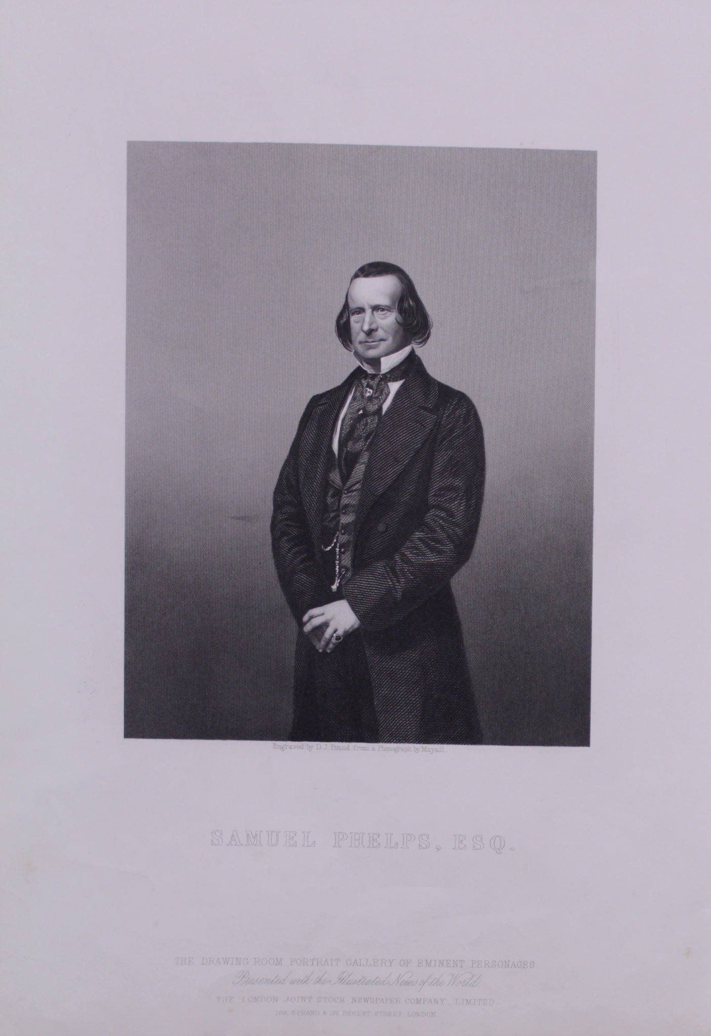 Portraits, Mayall, Samuel Phelps, ESQ, c1850