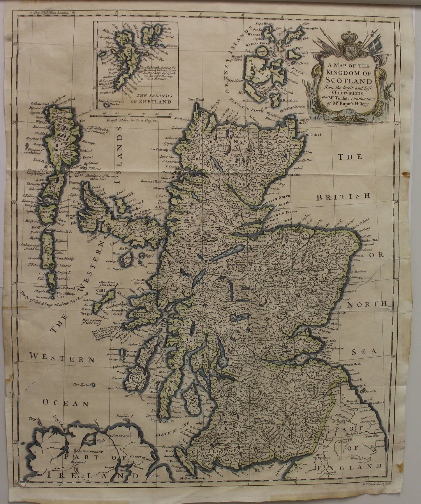 Map, The Kingdom of Scotland, Searle, Richard William, c1744