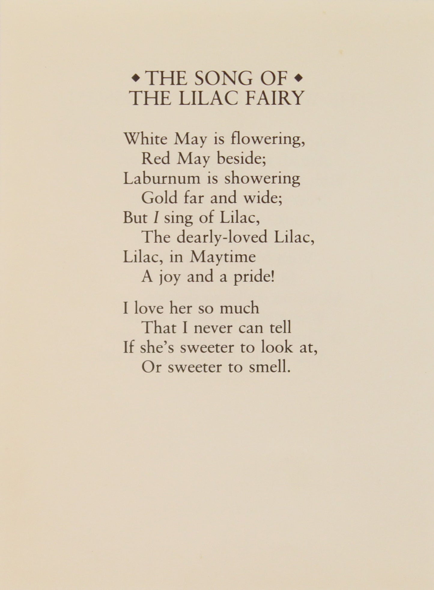 Storytime, Barker Cicely Mary, The Lilac Fairy, Flower Fairies of the Trees, c1940
