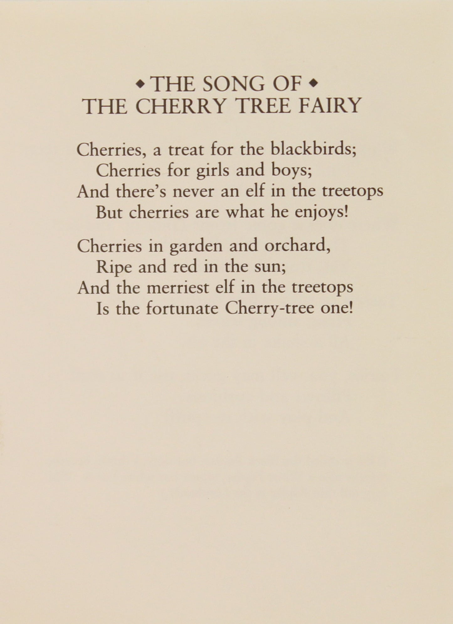 Storytime, Barker Cicely Mary, The Wild Cherry Blossom Fairy, Flower Fairies of the Trees, c1940