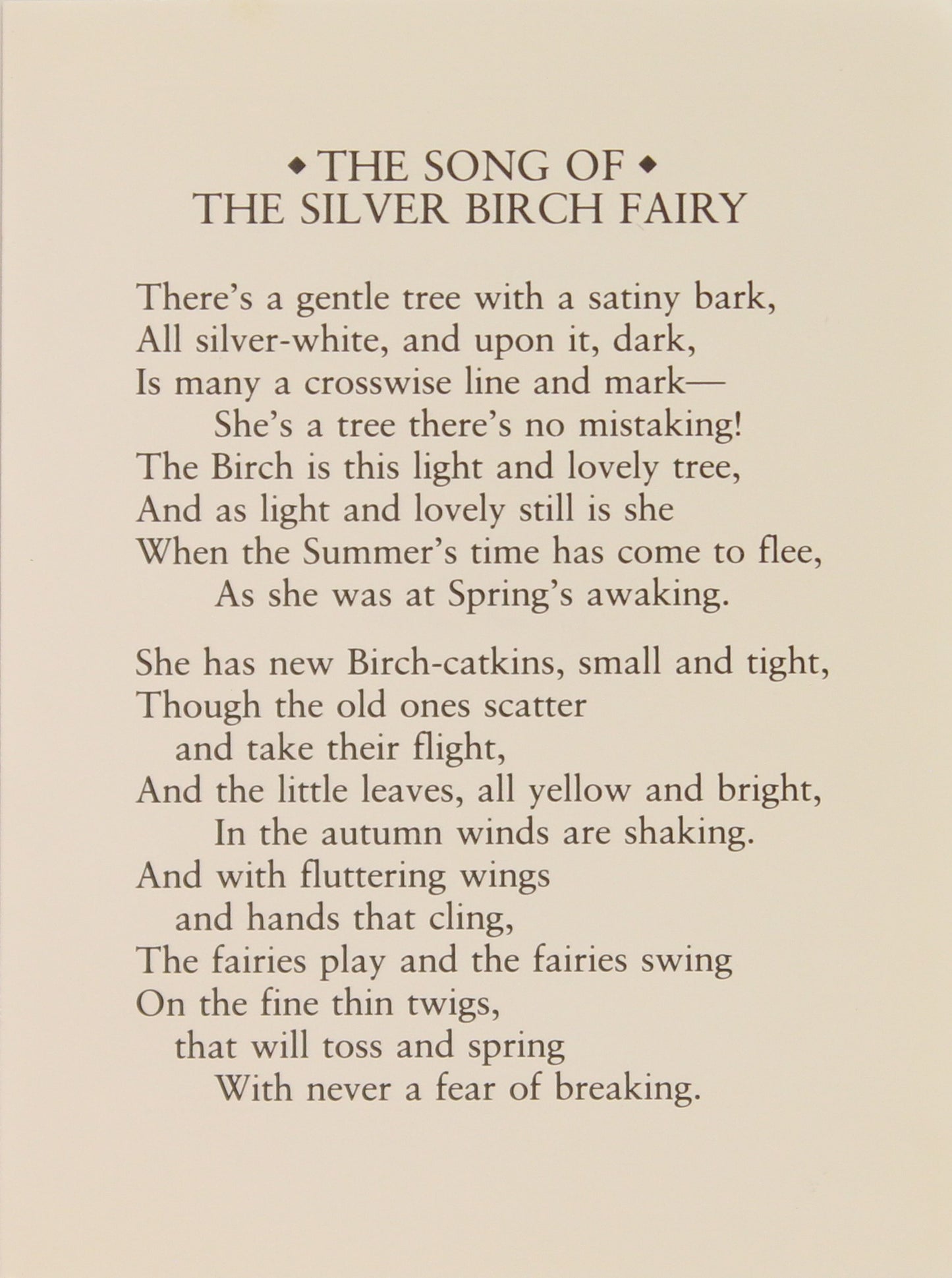Storytime, Barker Cicely Mary, The Silver Birch Fairy, Flower Fairies of the Trees, c1940