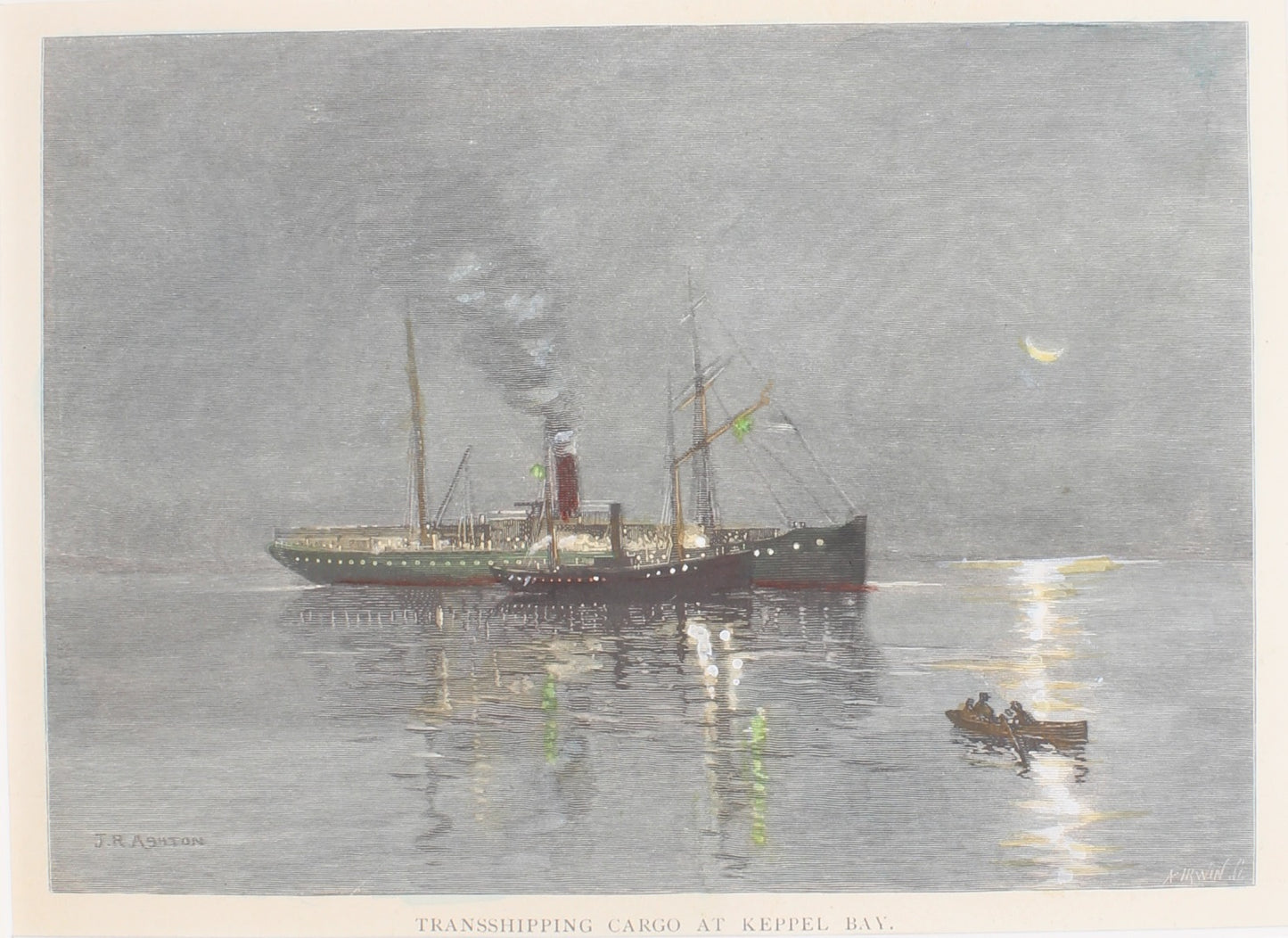 Australia, Transhipping Cargo at Keppel Bay, Rockhampton. Reproduction