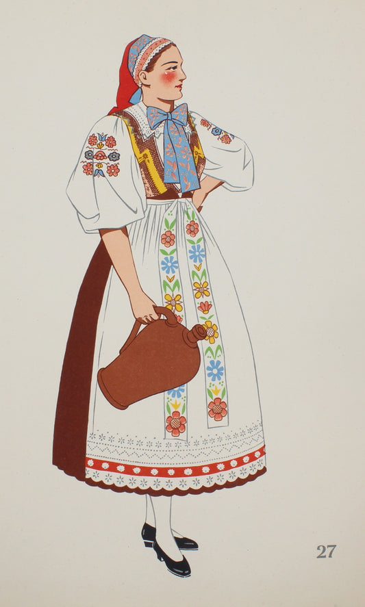 Costume, Slovakian National, Lepage-Medvey, Young Woman of Slovakia, 1939