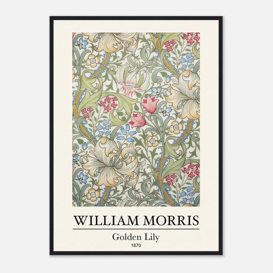 Golden Lily II by William Morris, framed reproduction available at Antiquarian Print Shop.