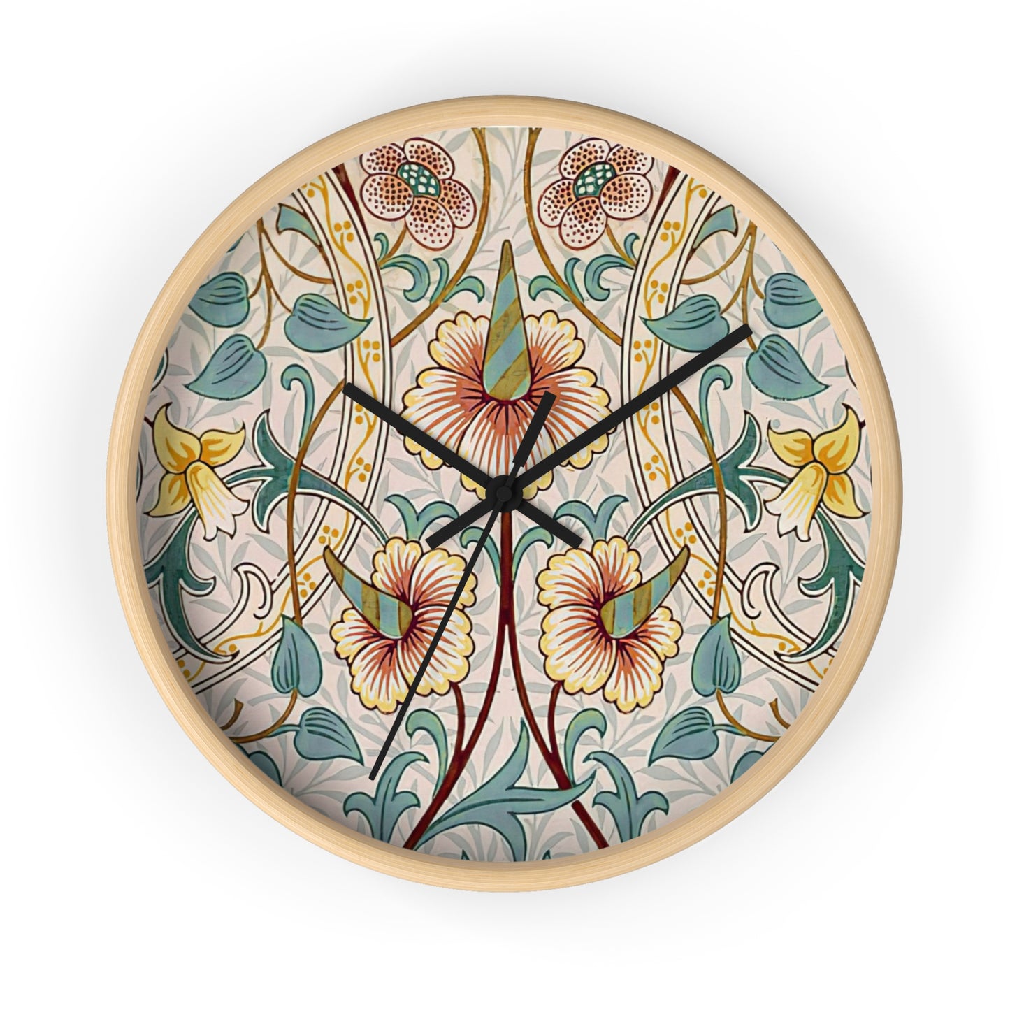 Vintage Floral Wall Clock - William Morris