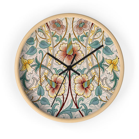 Vintage Floral Wall Clock - William Morris