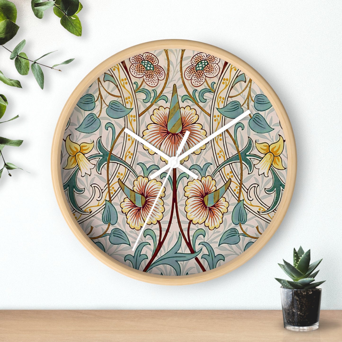 Vintage Floral Wall Clock - William Morris