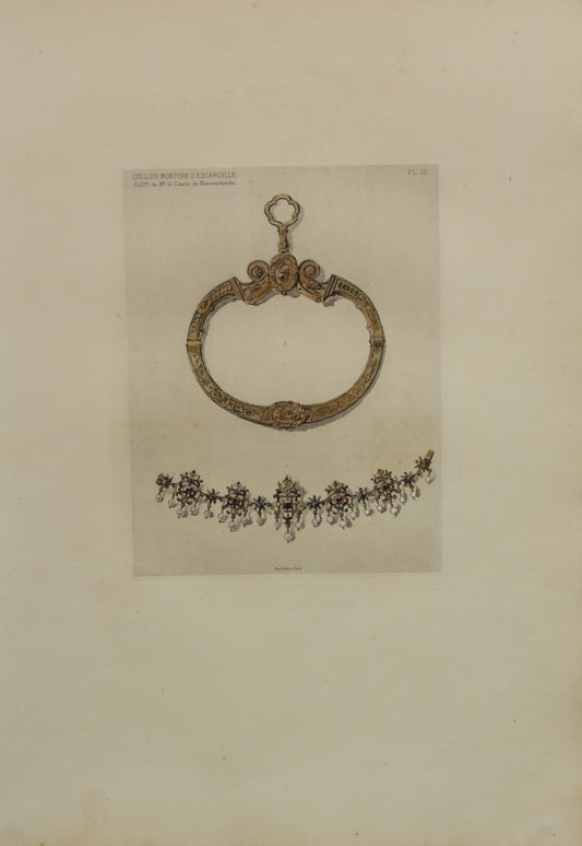 Decorator, Les Collections, Celebres, D'Oeuvres D'Art, Nieuwerkerke, Collier Monture D'Escarcelle, Plate 16, 1864