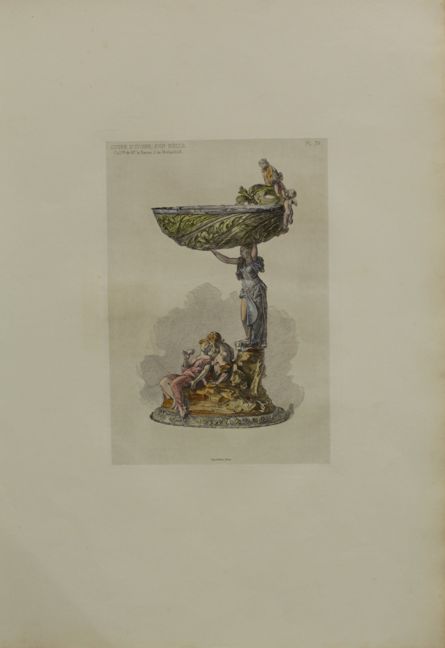 Decorator, Les Collections, Celebres, D'Oeuvres D'Art, Coupe D' Ivoire, XVII, Siecle, From the Collection De M le Baron J de Rothschild, Plate 39, 1864