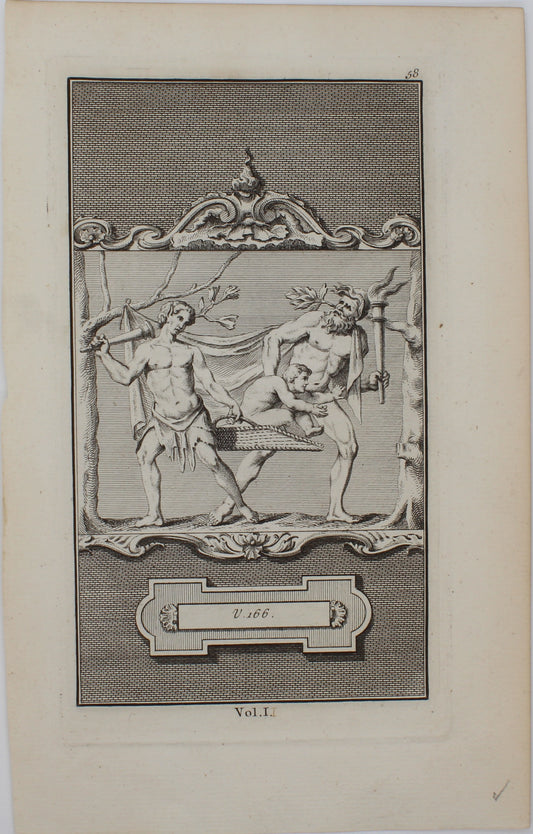 Antiquities, Pine, John, Illustrations of Virgil's Poems-Vol 1, 58-V166,  1774
