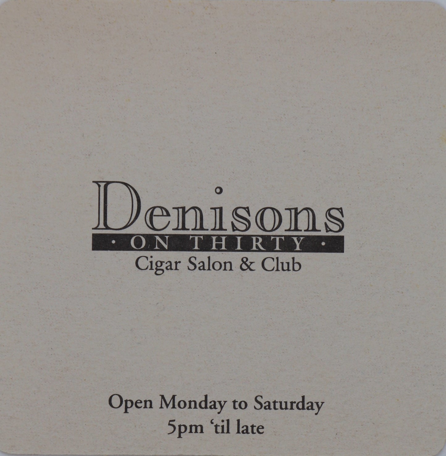 Coaster, Famous People, Comic, Cigar Salon and Club, Sheraton Hotel Brisbane, c1990s