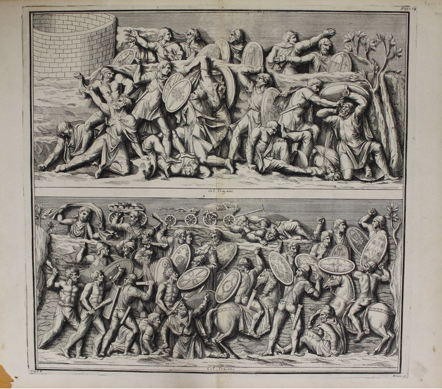 Antiquities, Bartoli Pietro Santi, Classical Relief, Trajan's Column, plate 19, vol 4, c1667