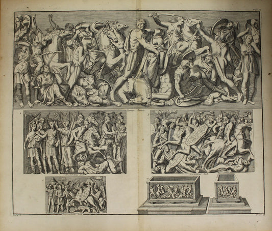 Antiquities, Bartoli Pietro Santi, Classical Relief, Trajan's Column, plate 25, vol 4, c1667