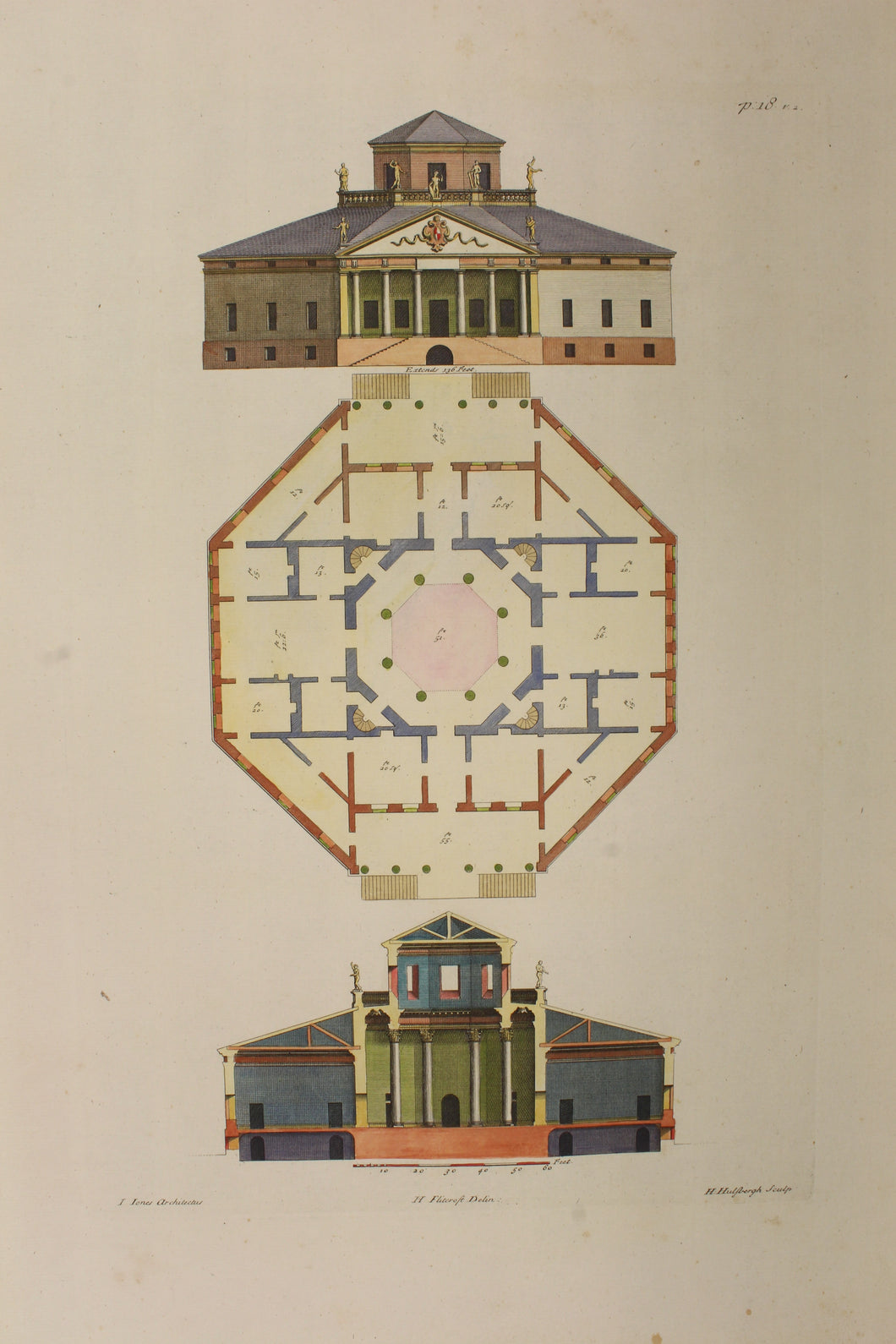 Architecture, Jones, Inigo, Plate 18, c1715-1767