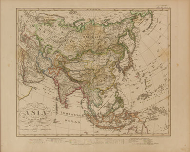 Map, Steiler Adolf, Asia, Steiler's Hand Atlas, No 39, Publisher, Gotha, Justus Perthes c1861