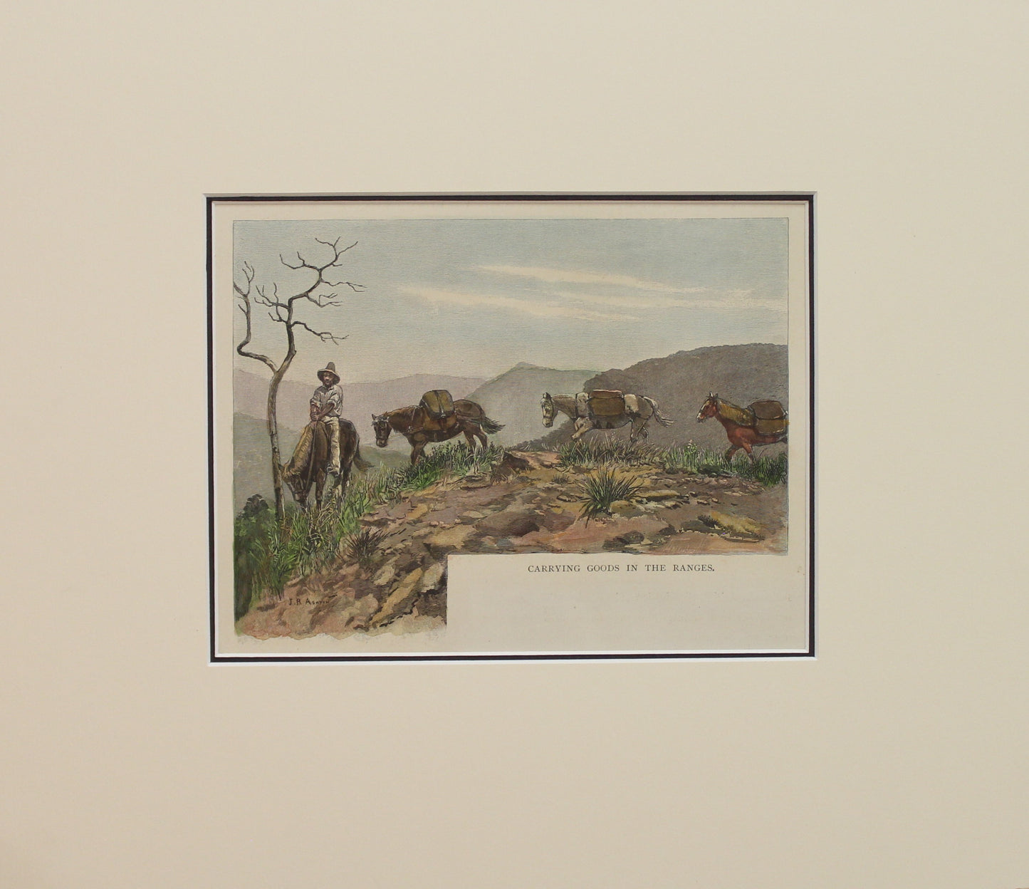 Australia, Carrying Goods in the Ranges, c1886