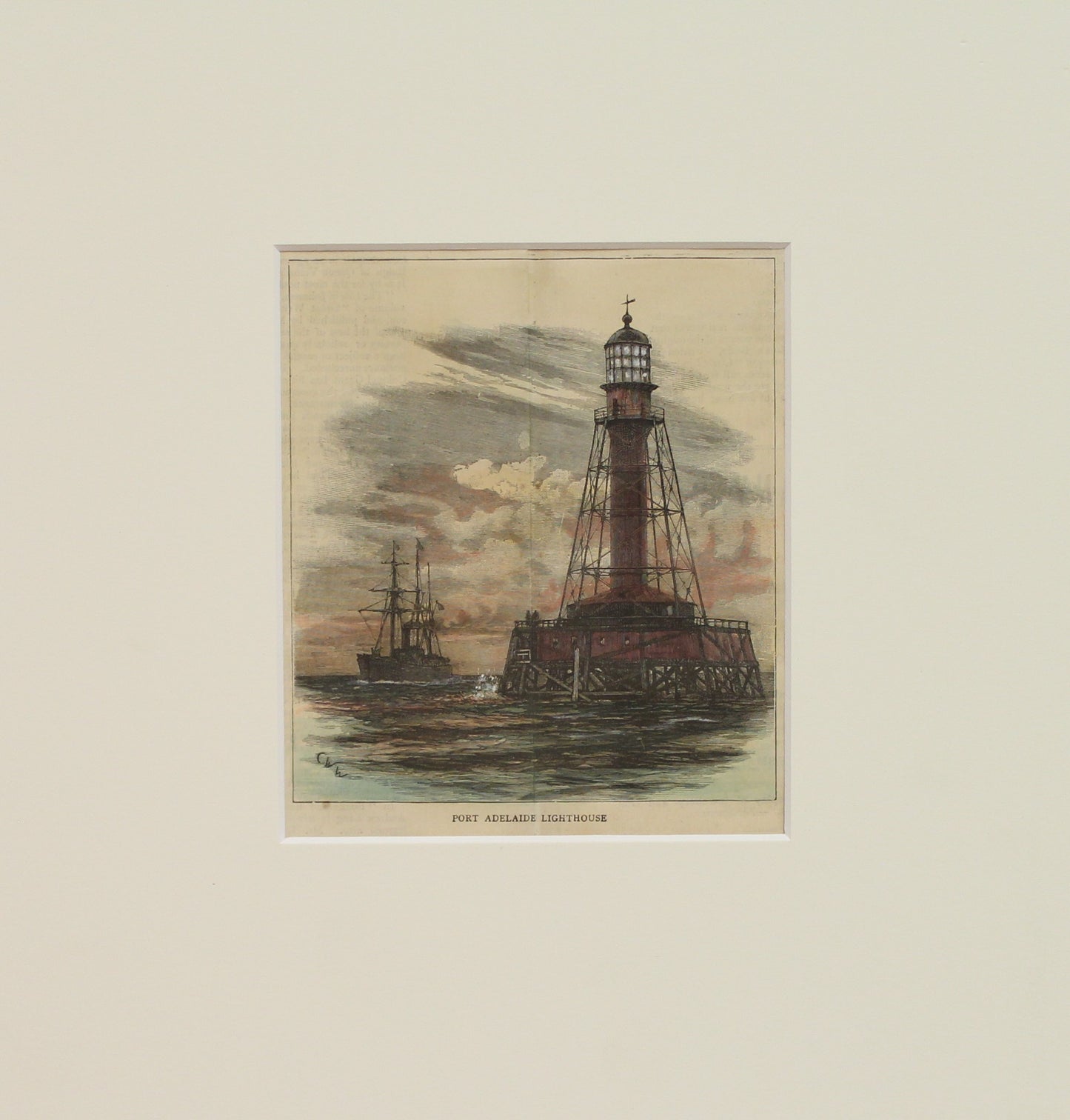Australia, Port Adelaide Lighthouse, The Graphic Magazine,  c1887