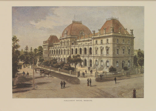 Australia, Parliament House, Brisbane , Reproduction, c1886