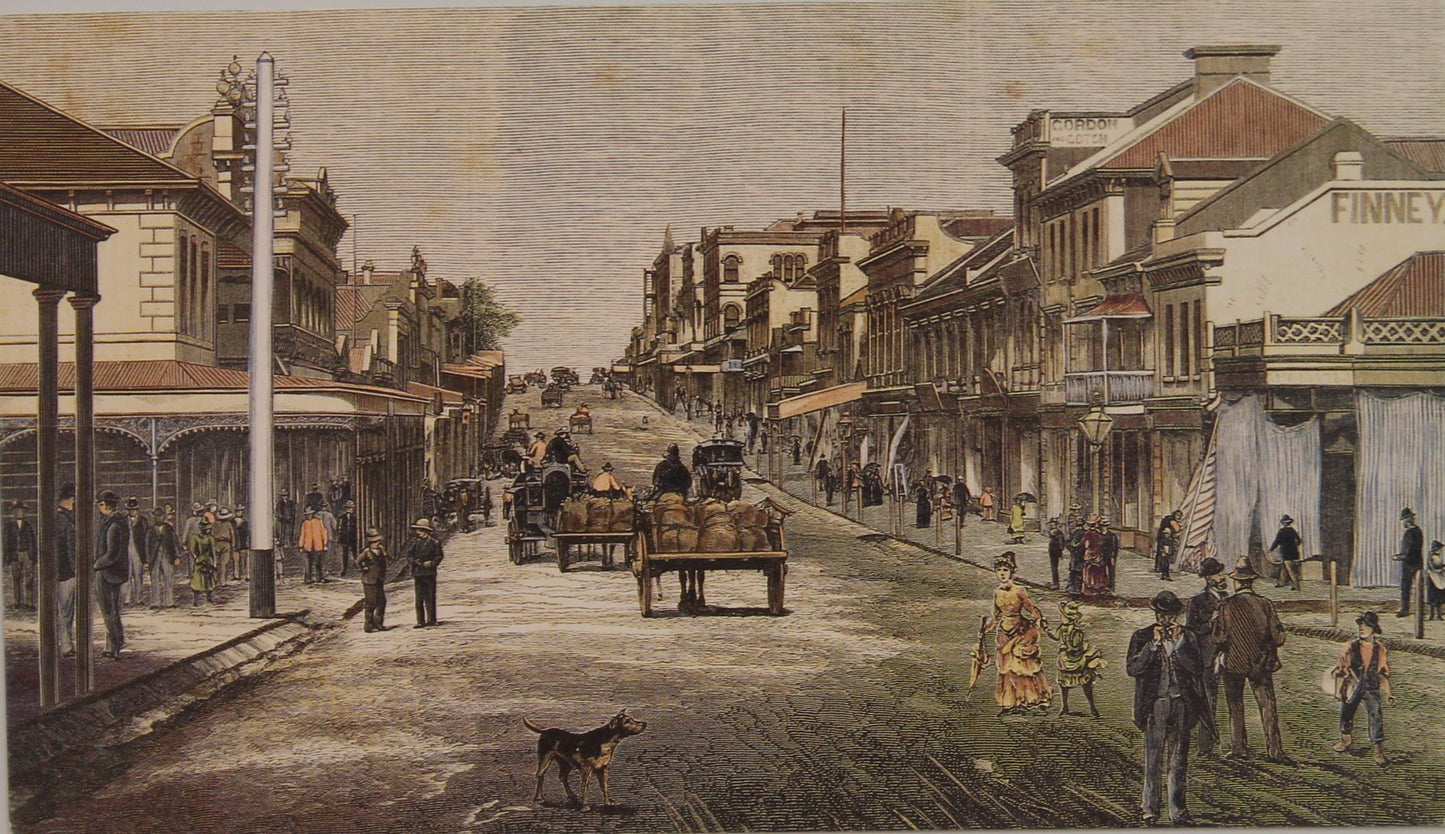 Australia, Queen Street, Brisbane , Reproduction, c1886