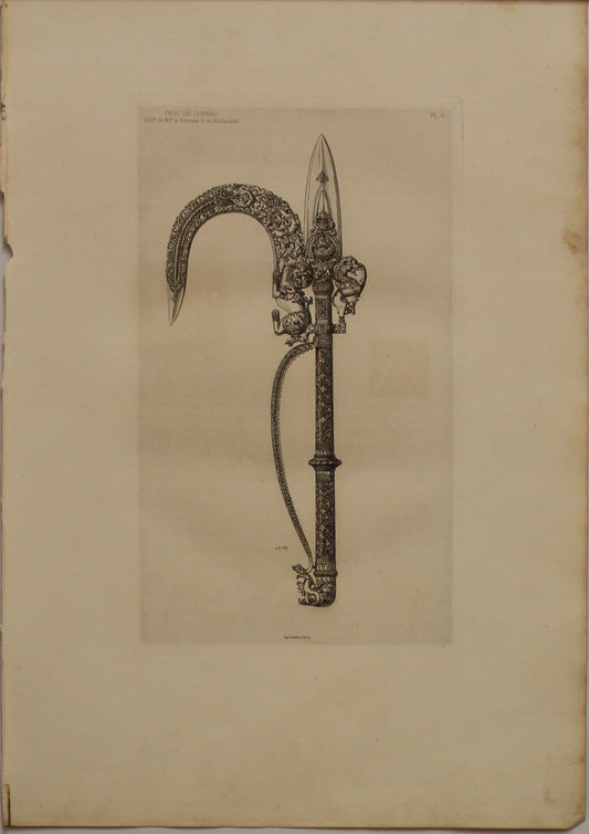 Decorator, Weapons, Les Collections, Celebres, D'Oeuvres D'Art, Croc De Cornac, From the Collection De M le Baronne S de Rothschild, Plate 2, 1864