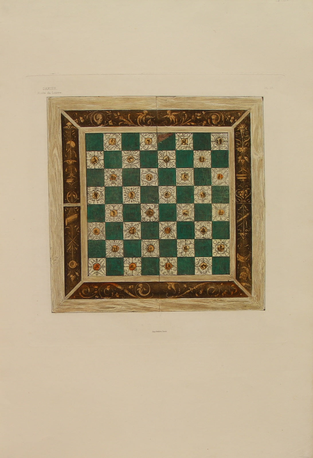 Decorator, Checkerboard, (Damier), Musee du Louvre, Paris c1850