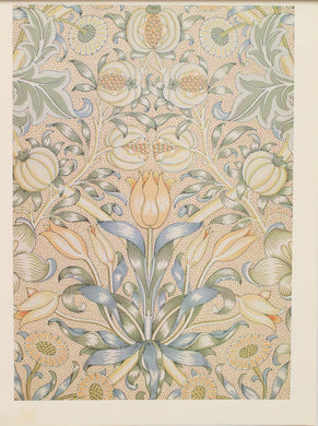 Decorator, Morris William, Wallpaper Design, Lily and Pomegranite,  Plate 23, Art Nouveau, c1886